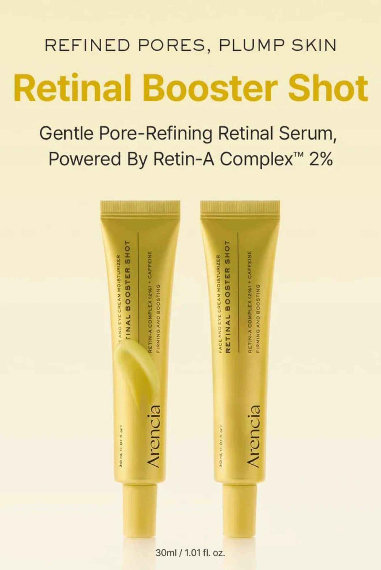 Arencia RETIN-A Complex (2%) + Caffeine – Sérum Raffermissant & Boost Éclat